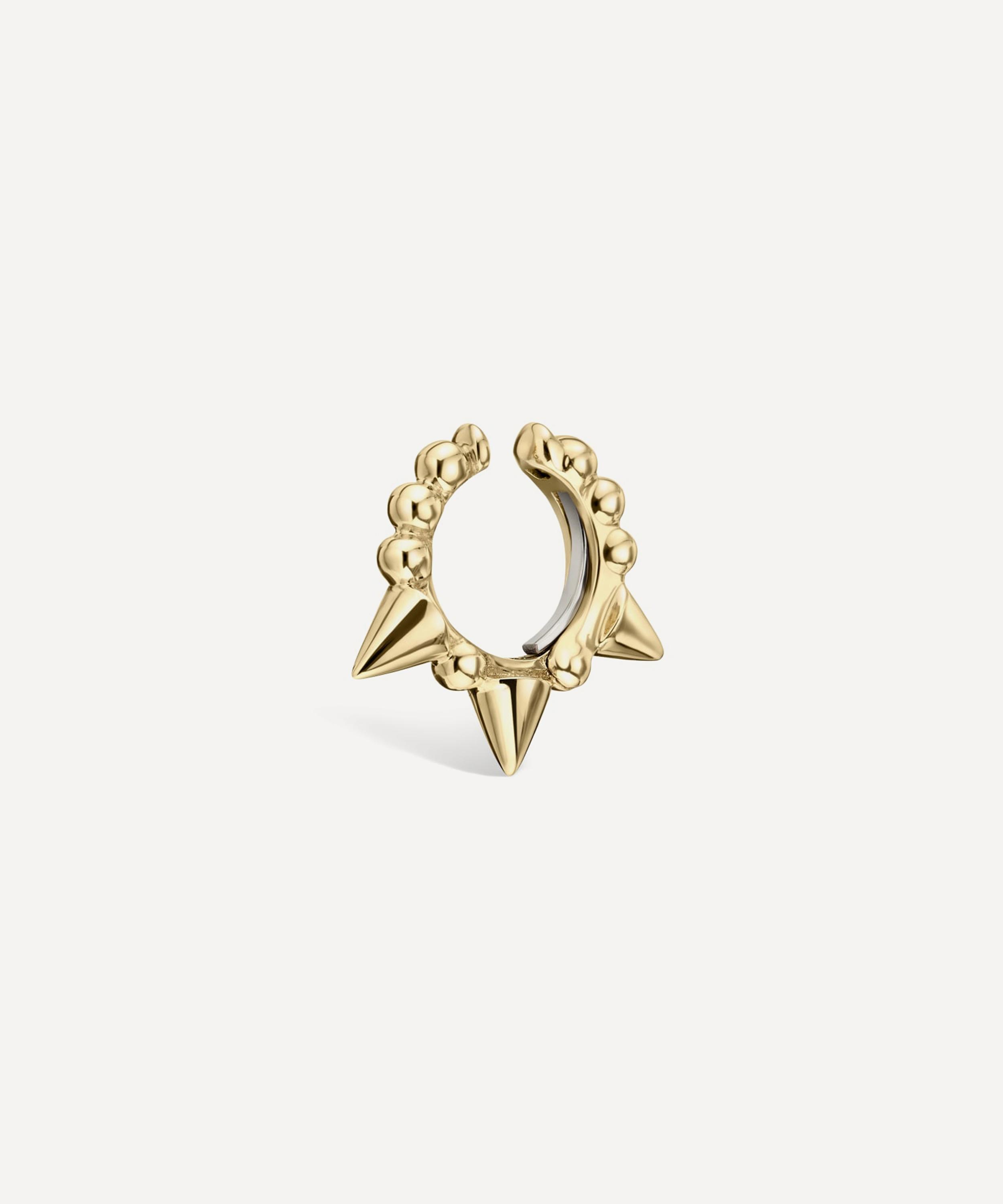 Maria Tash - 14ct 6.5mm Granulated Triple Short Spike Tash Cuff Earring