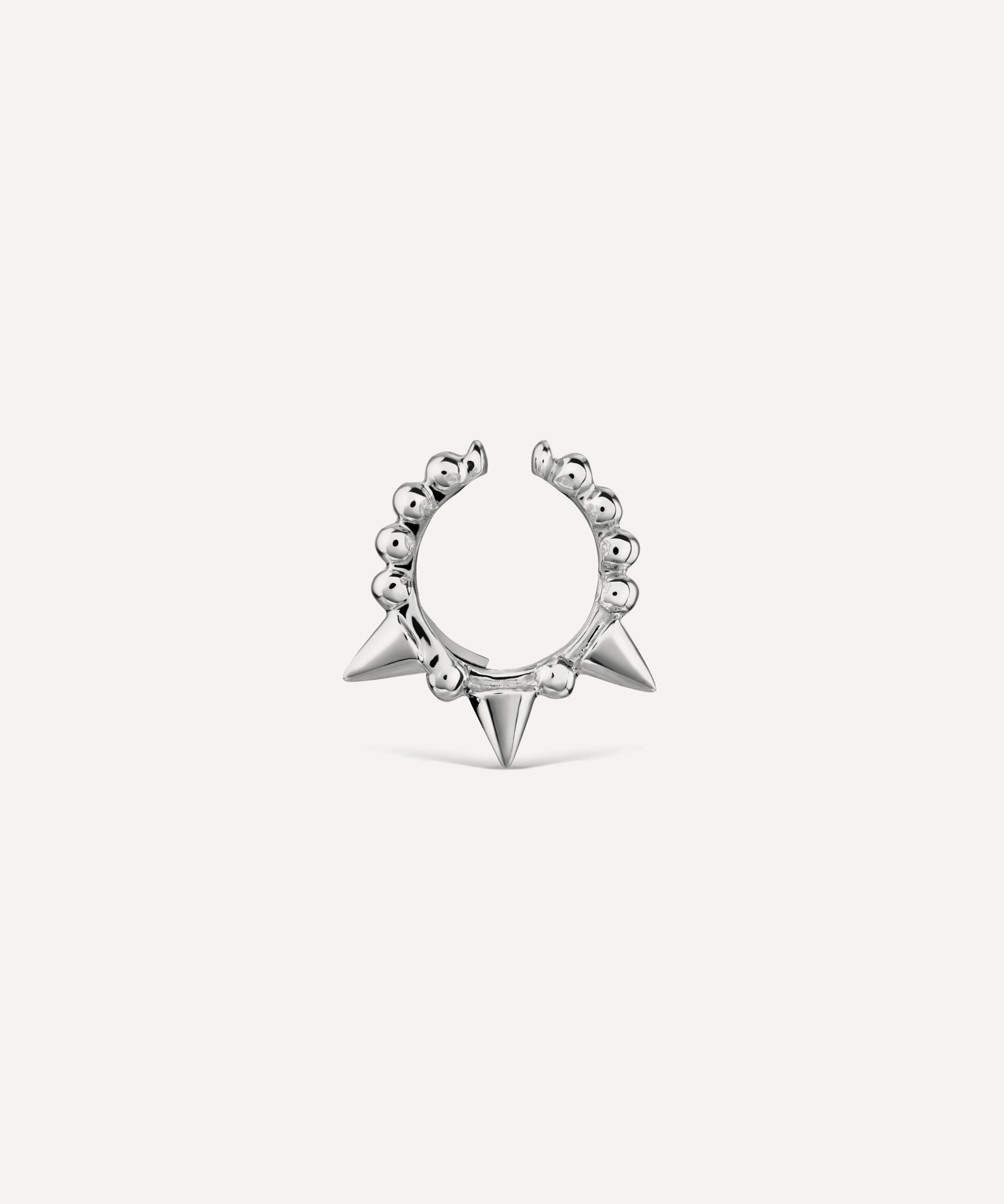 Maria Tash - 14ct 8mm Granulated Triple Short Spike Tash Cuff Earring image number 3