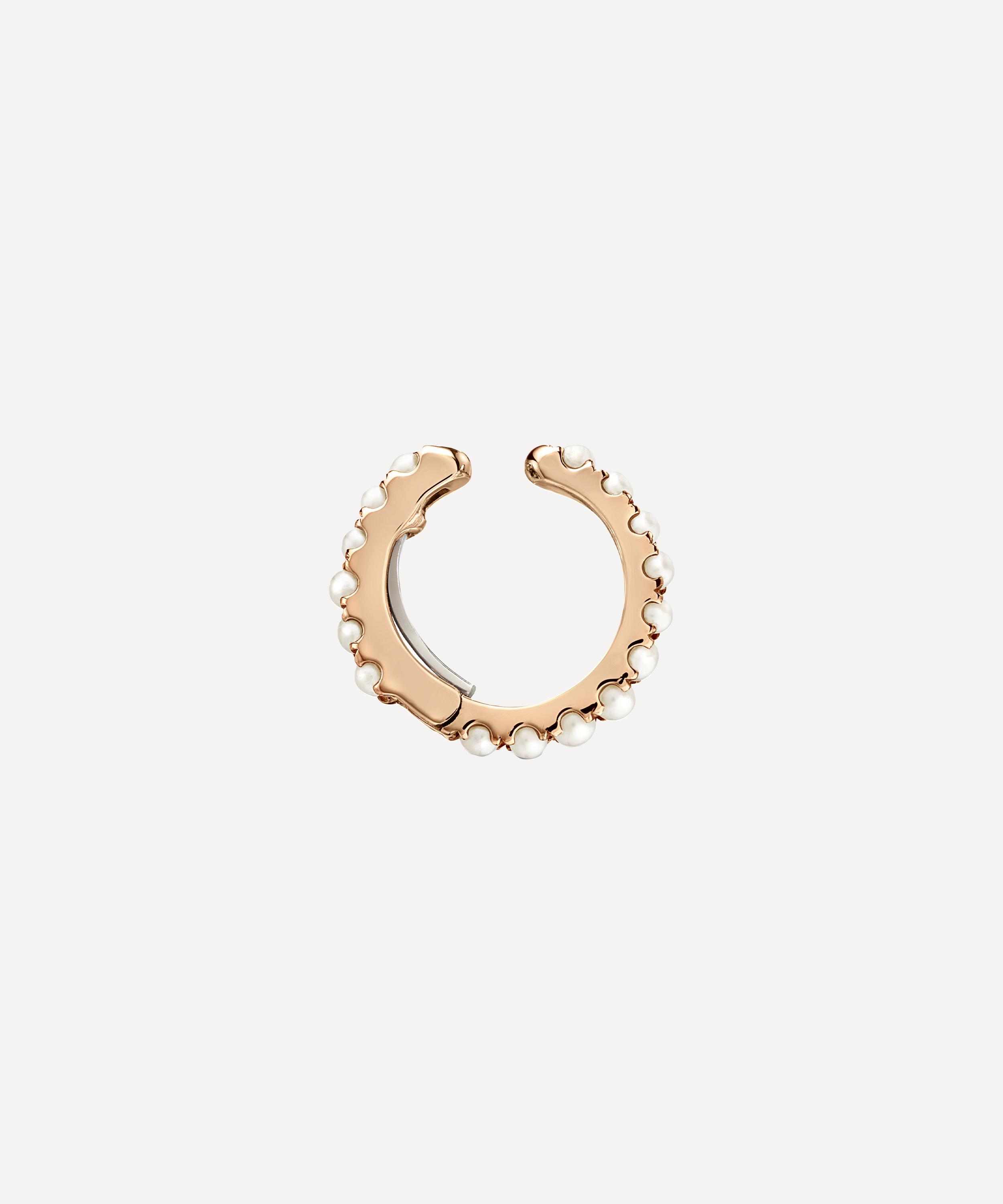 Maria Tash - 14ct 8mm Pearl Eternity Tash Cuff Earring image number 3