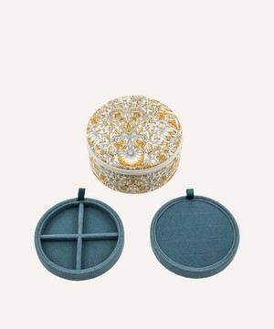 Bon Dep - Lodden Golden Organic Tana Lawn™ Cotton Round Jewellery Box image number 0