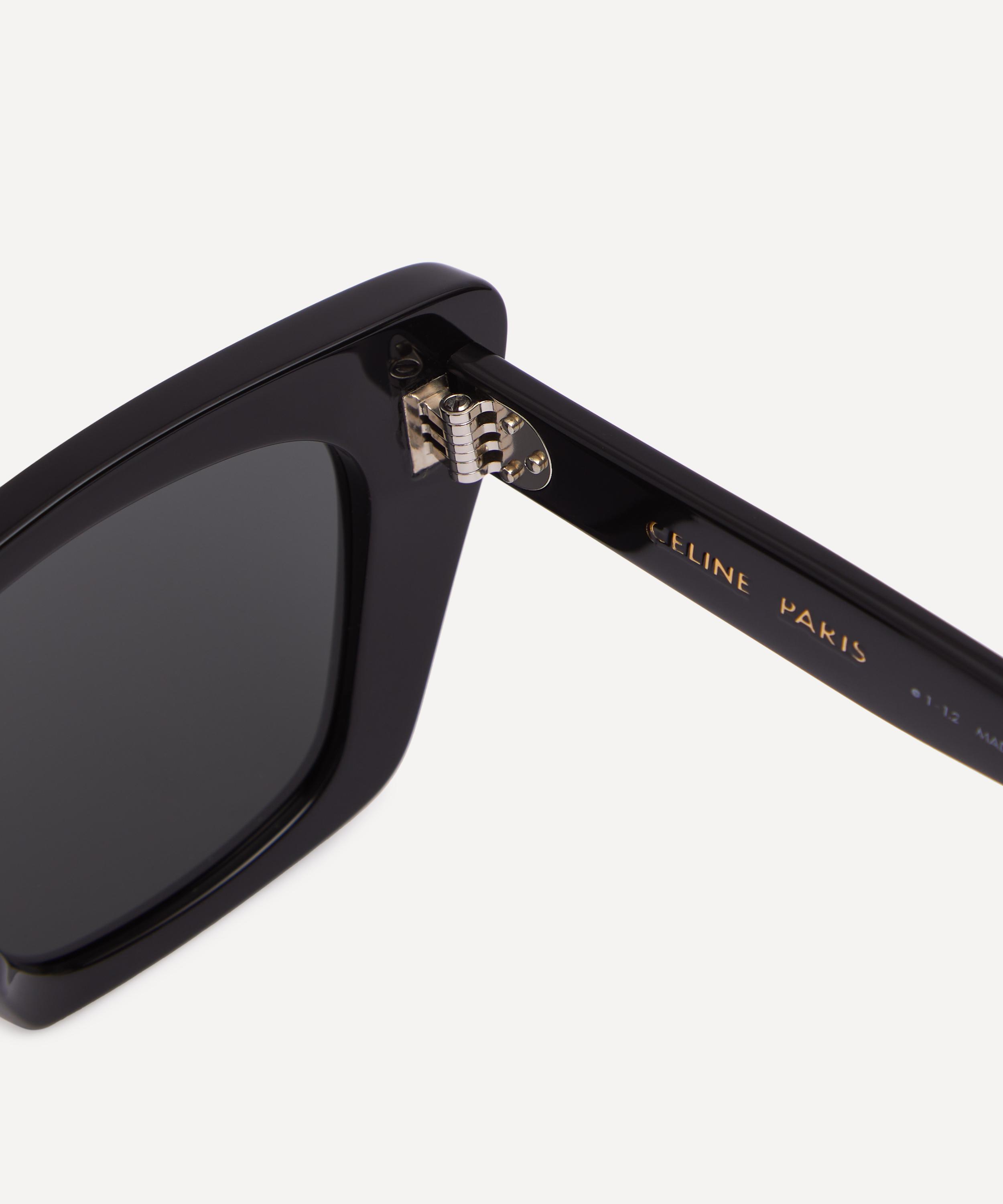 Celine Acetate Oversized Angular Sunglasses Liberty