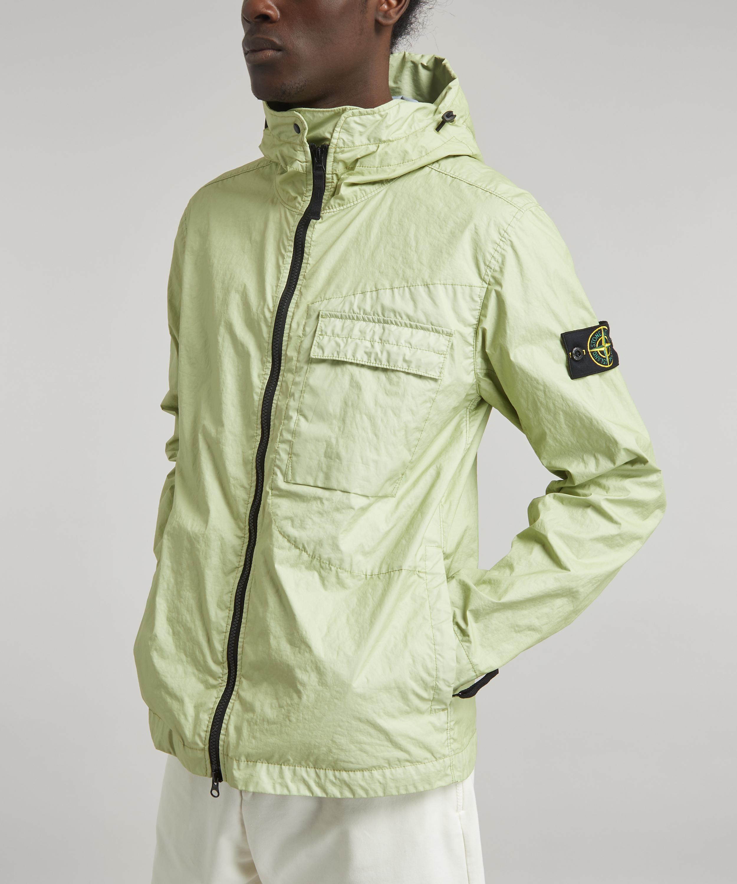 Stone island garment clearance dyed hooded zip shirt