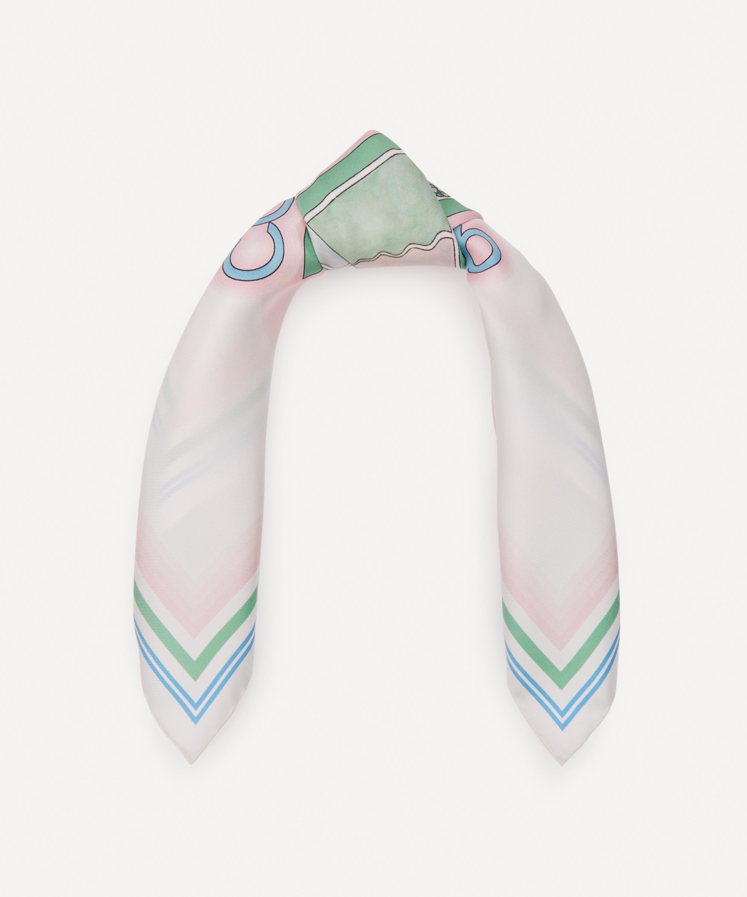 Casablanca - Tennis Club Printed Silk Scarf image number 0