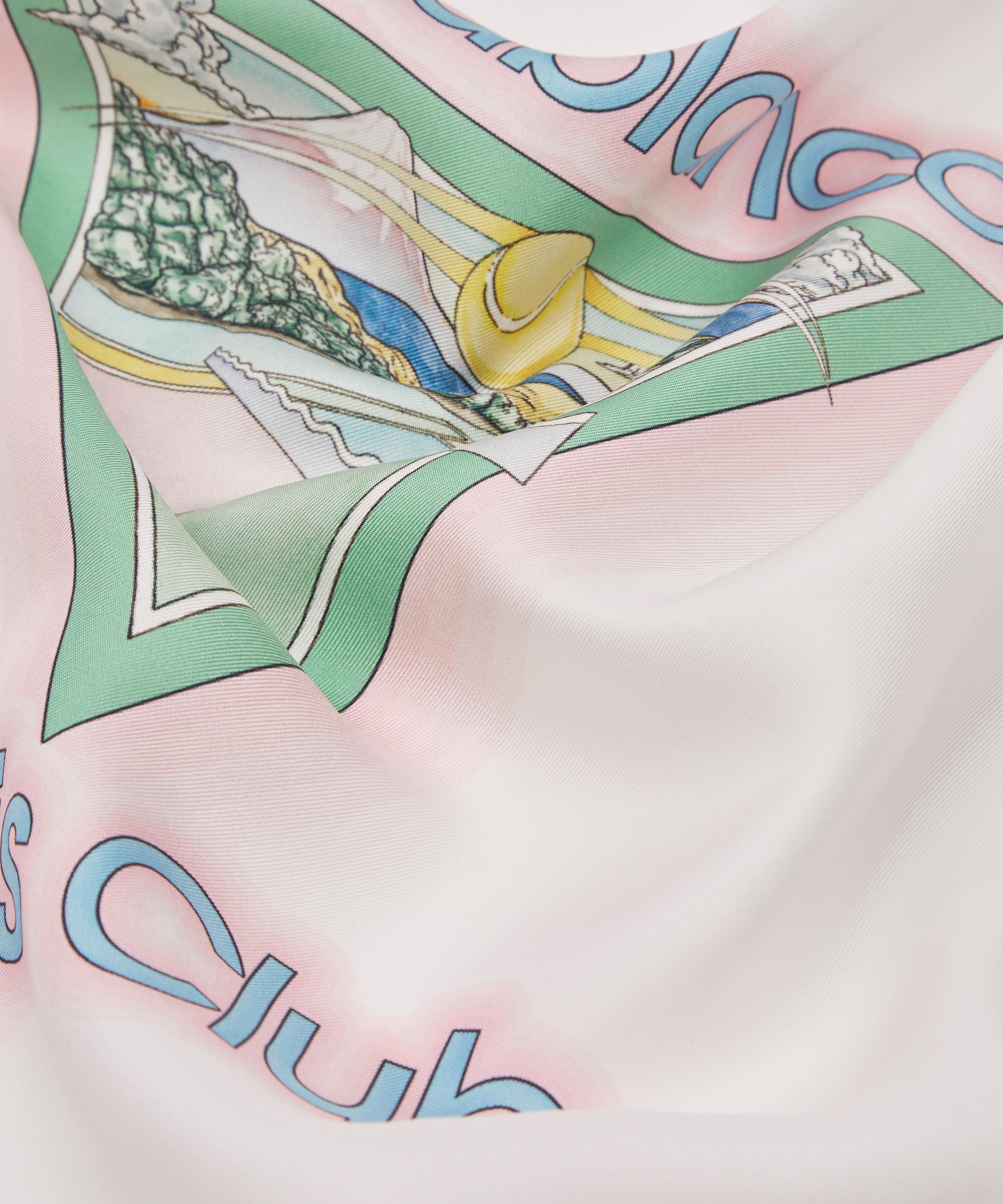 Casablanca - Tennis Club Printed Silk Scarf image number 3