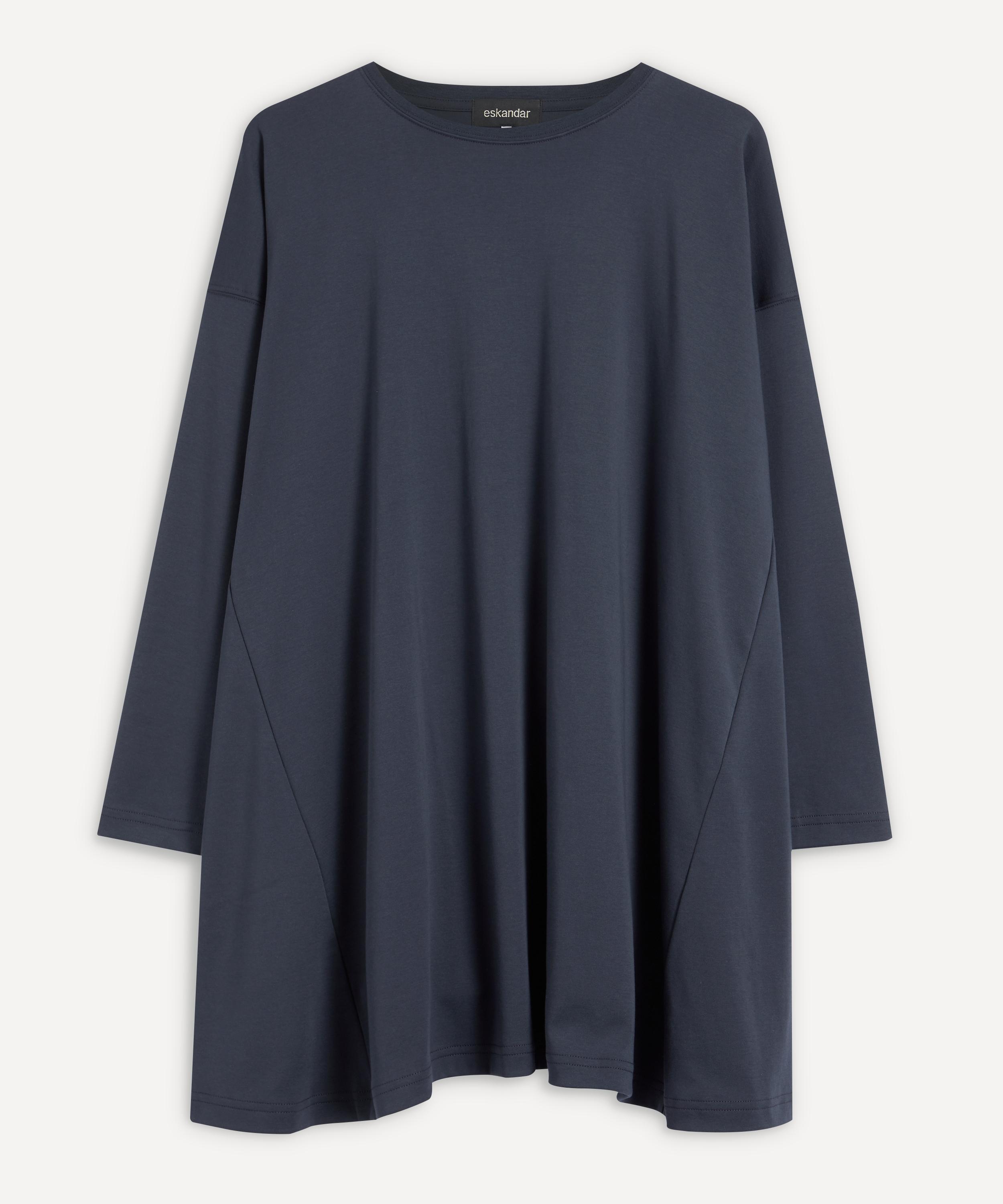 Eskandar - Side Panelled Round Neck T-Shirt image number 0