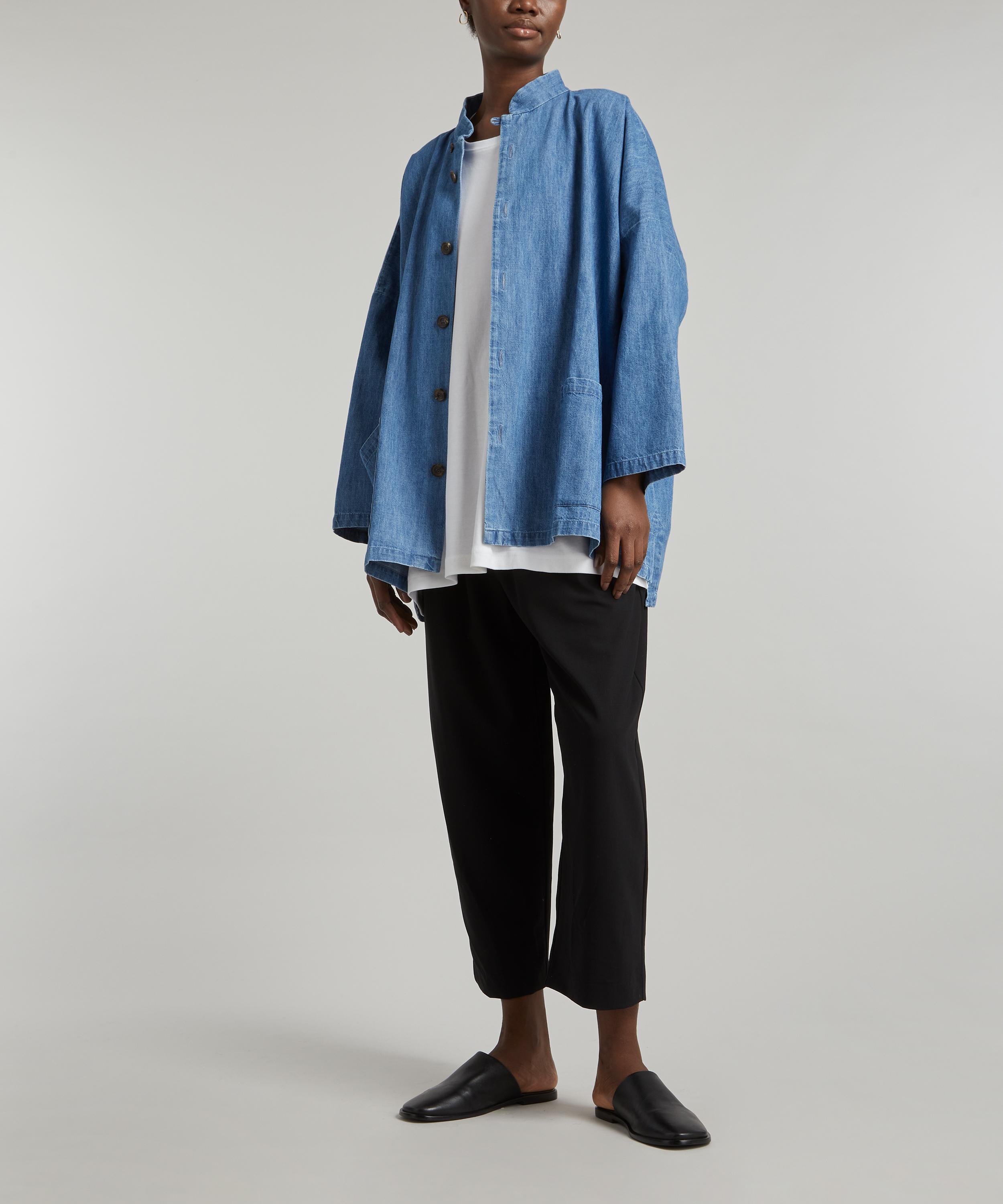 Eskandar - Denim Mandarin Jacket image number 2