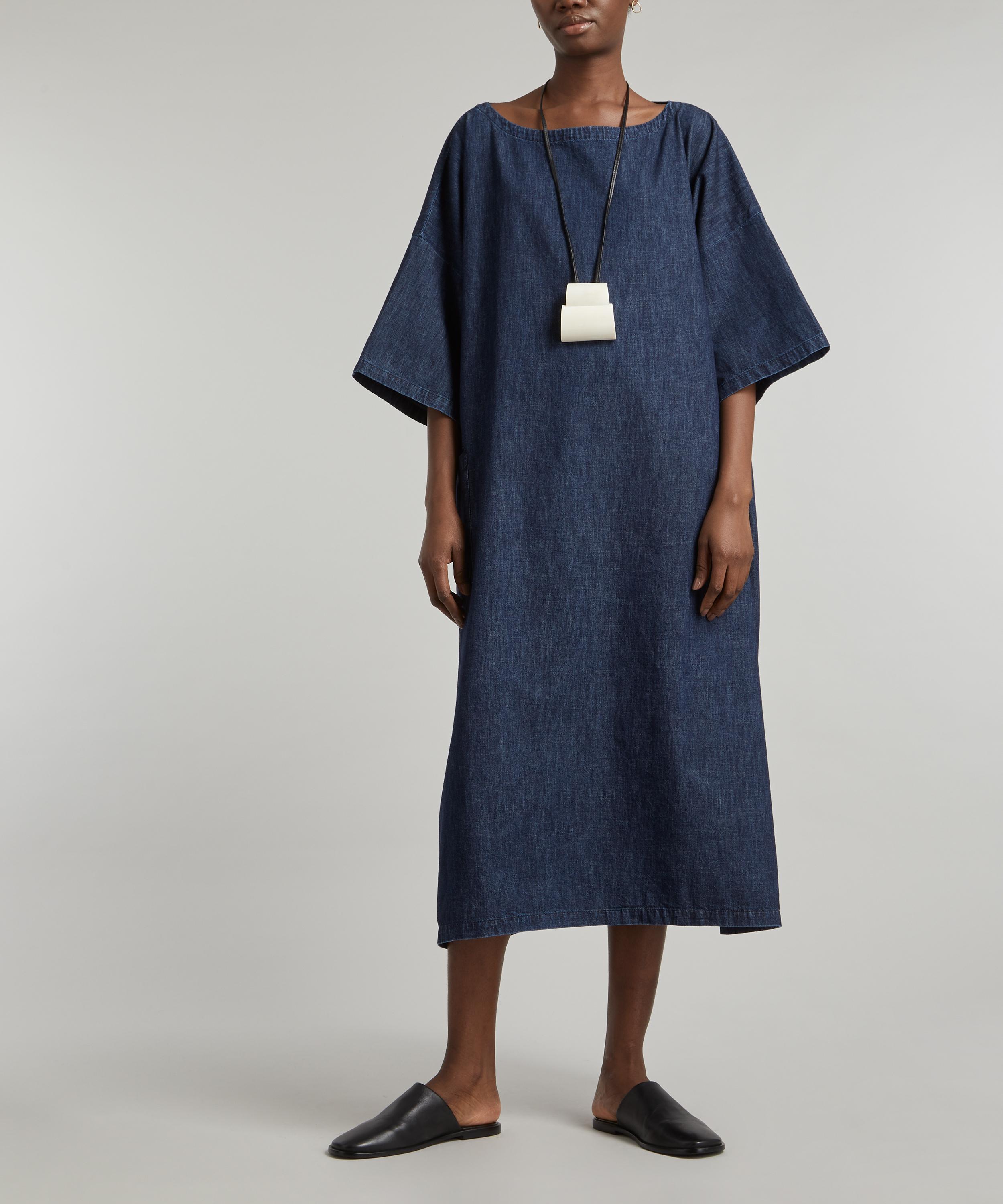 Eskandar - 3/4 Sleeve Scoop-Neck T-Shirt Dress image number 1