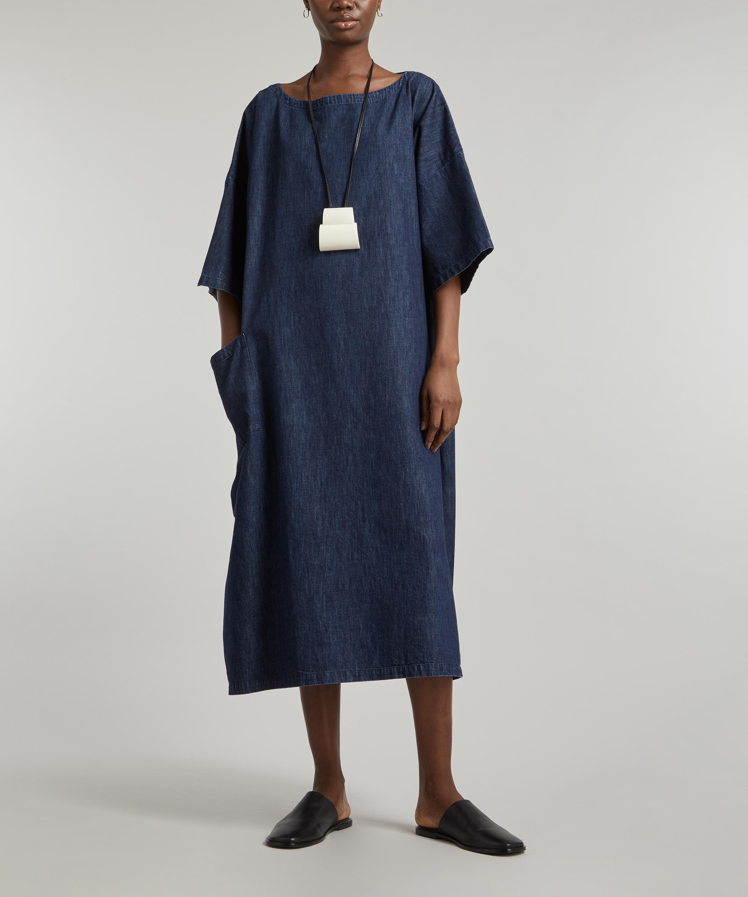 Eskandar - 3/4 Sleeve Scoop-Neck T-Shirt Dress image number 2