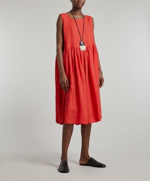 Eskandar - Sleeveless Linen Midi-Dress image number 1