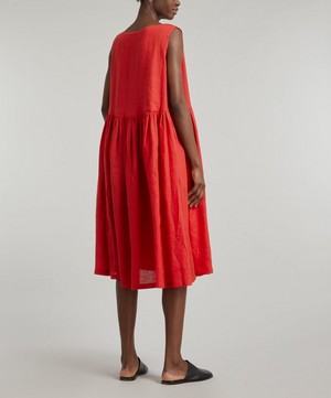 Eskandar - Sleeveless Linen Midi-Dress image number 3