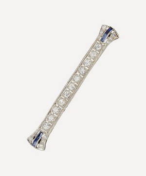 Kojis - Platinum 1920s Art Deco Diamond Bar Brooch image number 0