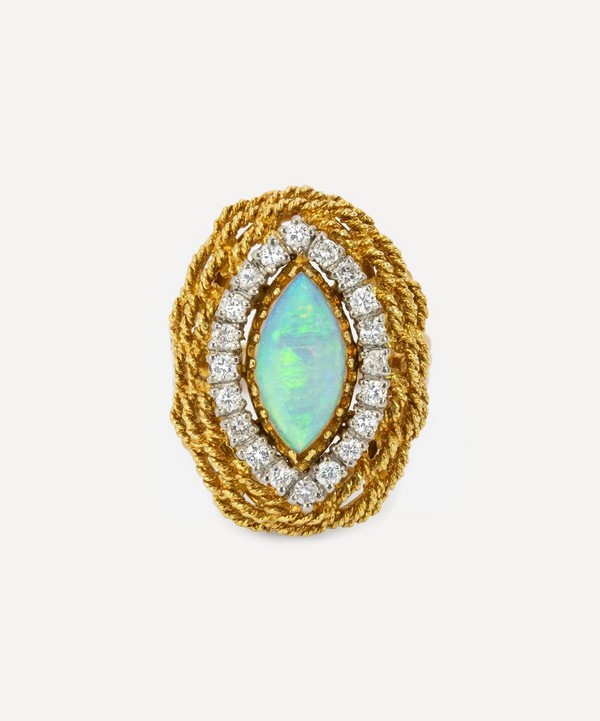Kojis - 18ct Gold 1960s Opal and Diamond Ring image number null