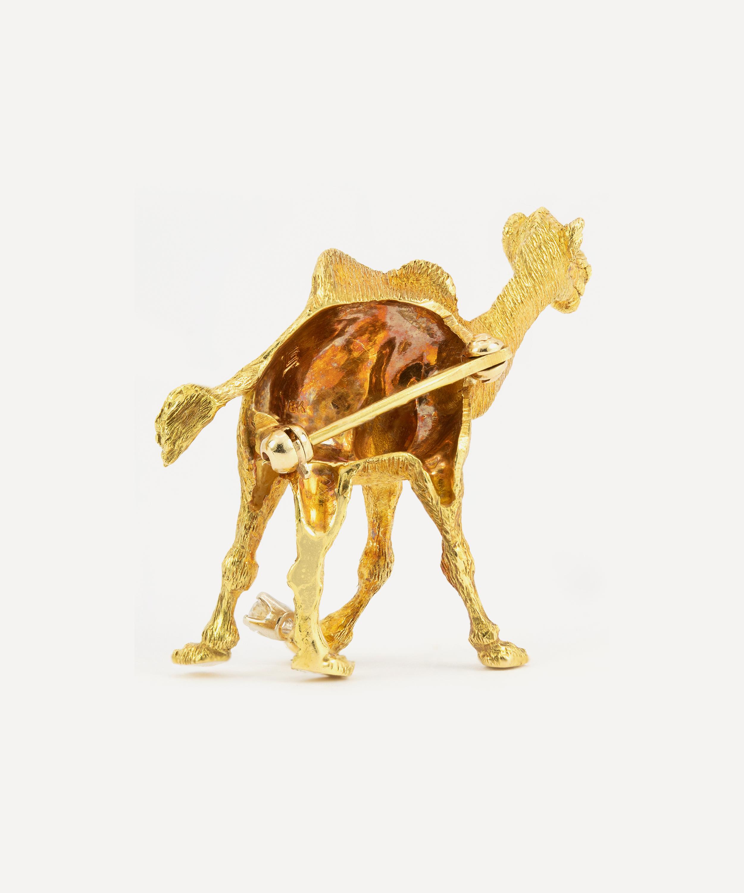 Kojis - 18ct Gold Ruby and Diamond Camel Brooch image number 2