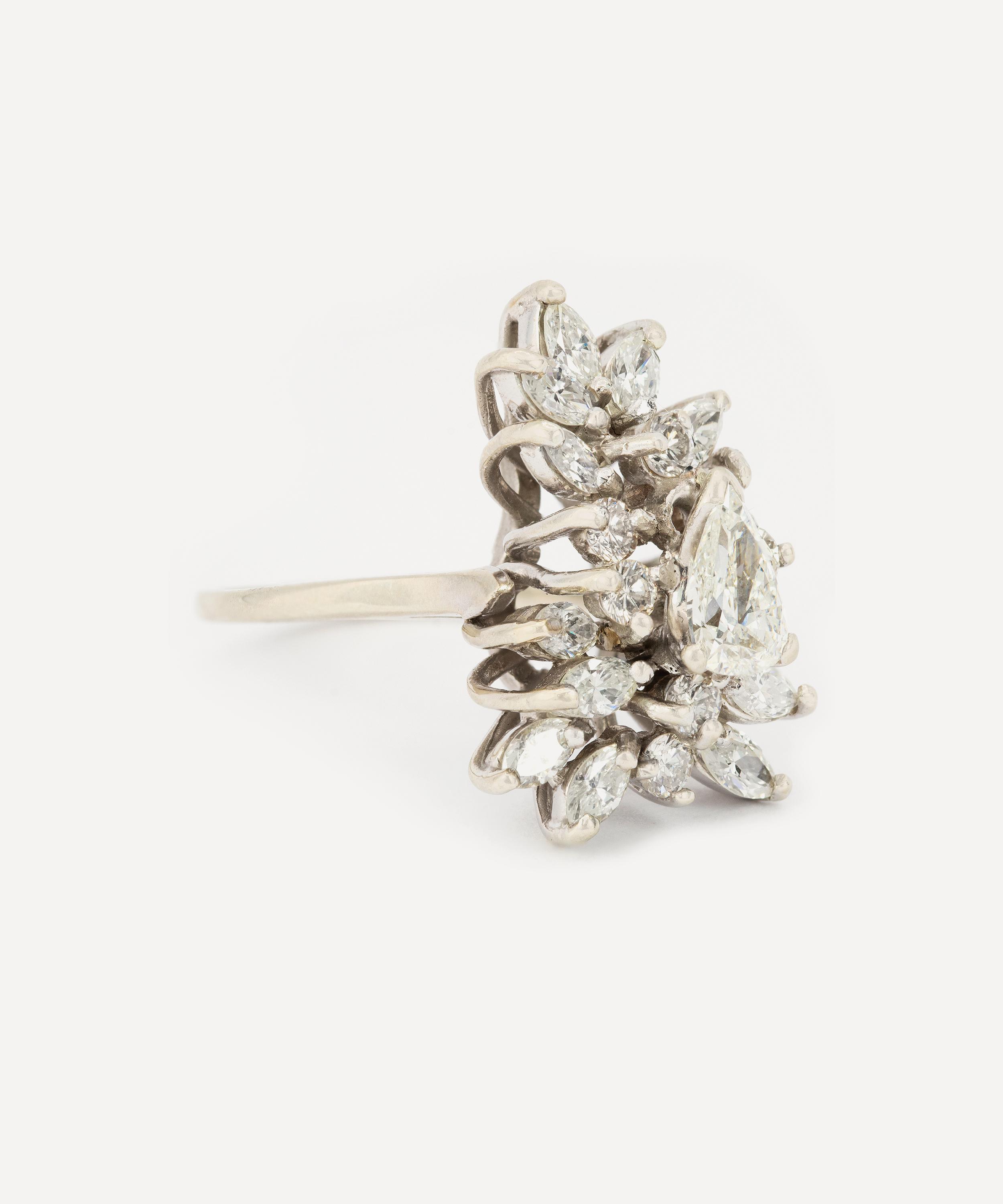 Kojis - 14ct White Gold Diamond Cocktail Ring image number 1