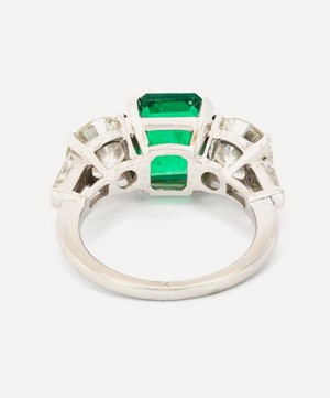 Kojis - Platinum Emerald and Diamond Five Stone Ring image number 4