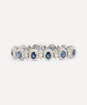 Kojis - 14ct White Gold Sapphire and Diamond Cluster Bracelet image number 0