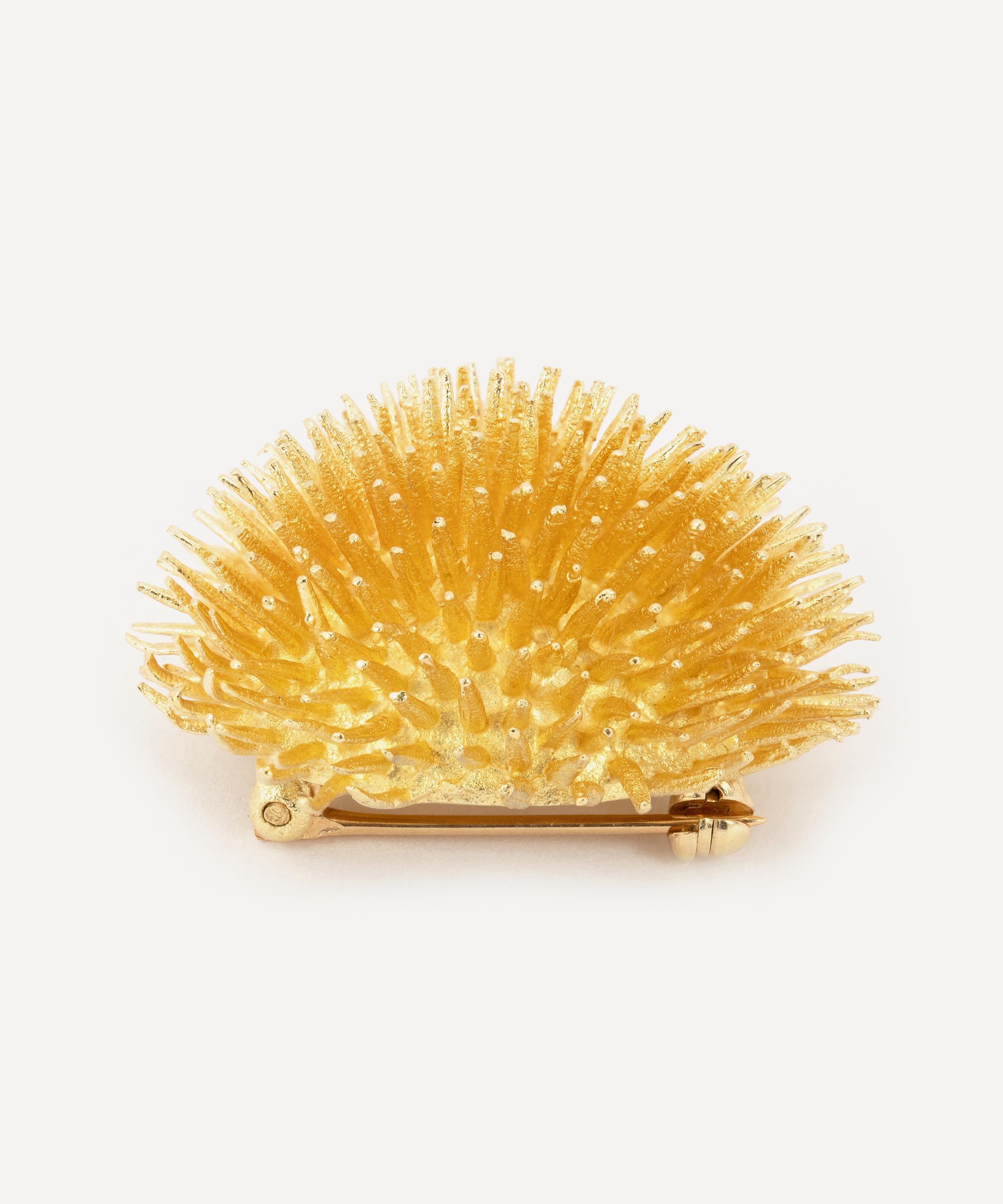 Kojis - 14ct Gold 1970s Ruby Hedgehog Brooch image number 2