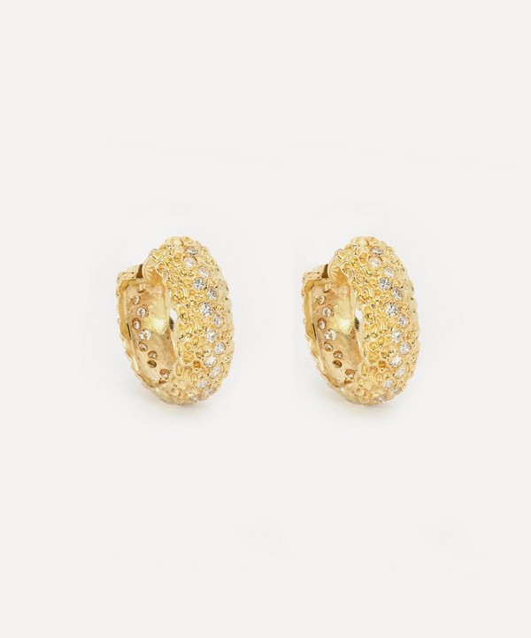 Kojis - 14ct Gold Diamond Hoop Earrings image number null