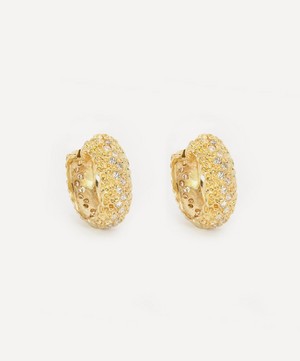 Kojis - 14ct Gold Diamond Hoop Earrings image number 0