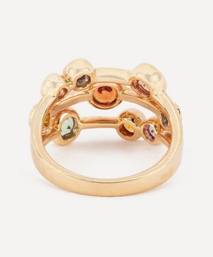 Kojis - 18ct Rose Gold Multi-Coloured Sapphire Bubble Ring image number 3