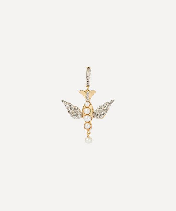 Annoushka - x Temperley 18ct Gold Pearl and Diamond Lovebirds Charm image number null