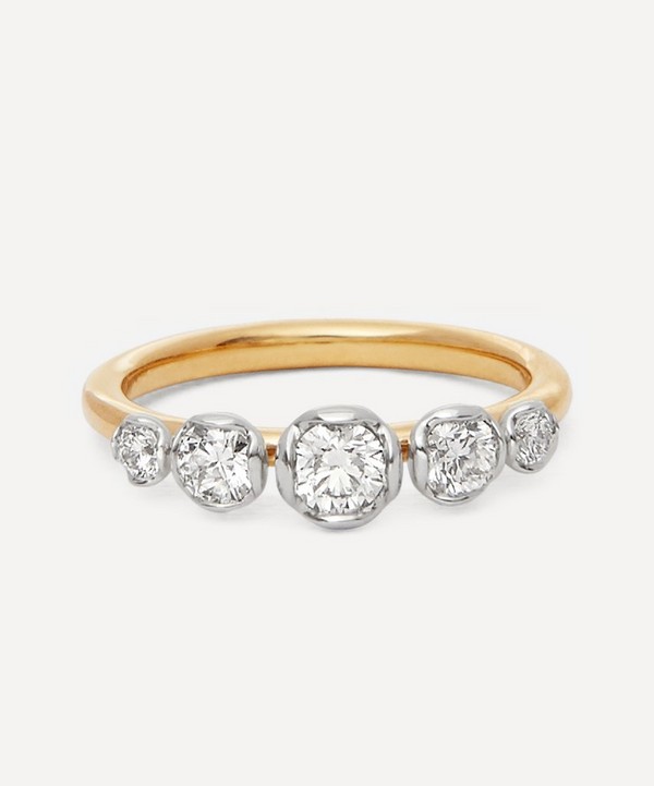 Annoushka - 18ct Gold and White Gold Marguerite 0.25ct Diamond Five Stone Engagement Ring image number null