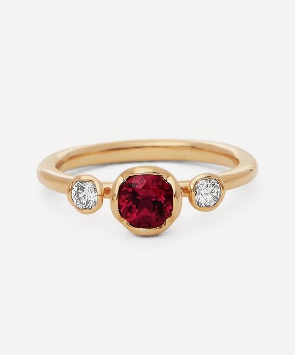 Annoushka - 18ct Gold Marguerite Rubellite and Diamond Engagement Ring image number null