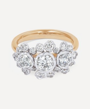 Annoushka - 18ct Gold and White Gold Marguerite 0.50ct Diamond Triple Flower Engagement Ring image number 0