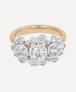 Annoushka - 18ct Gold and White Gold Marguerite 0.50ct Diamond Triple Flower Engagement Ring image number 0