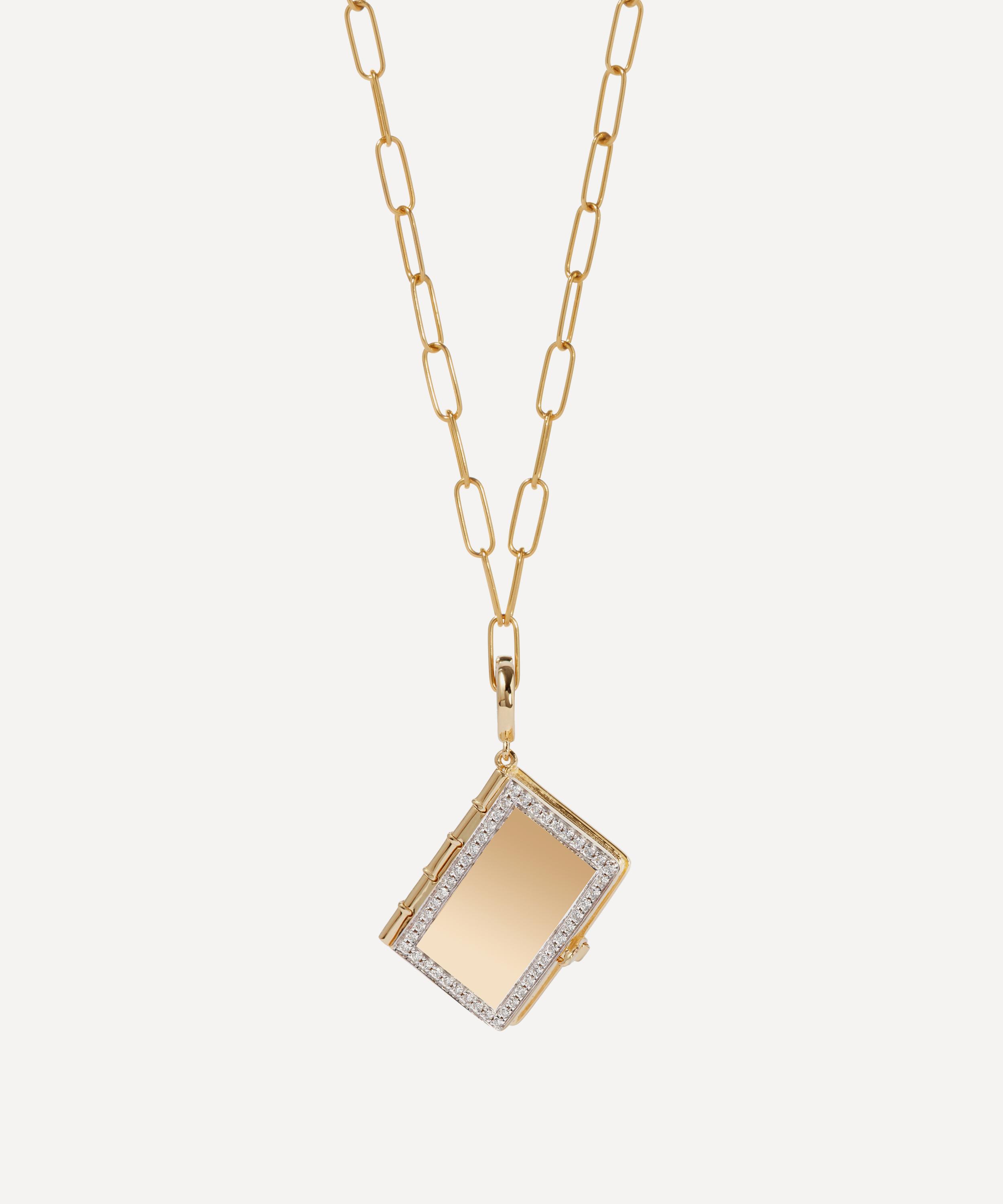 Annoushka - 18ct Gold Mythology Diamond Book Locket Charm image number 4