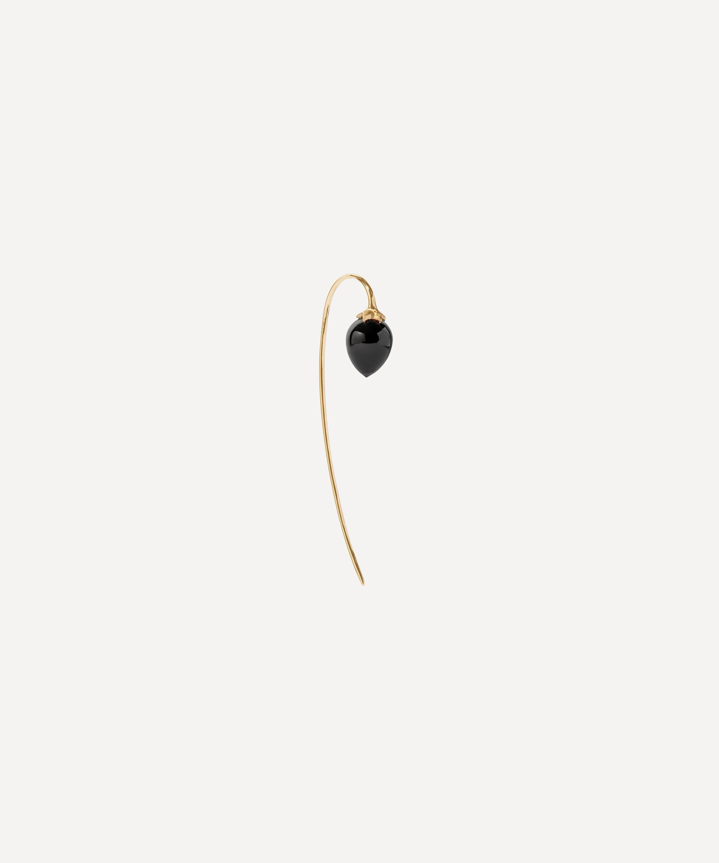 Annoushka - 18ct Gold Onyx French Hook Earrings image number 0