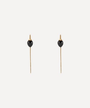 Annoushka - 18ct Gold Onyx French Hook Earrings image number 1