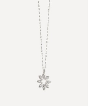 Dinny Hall - 14ct White Gold Diamond Jasmine Flower Pendant Necklace image number 2