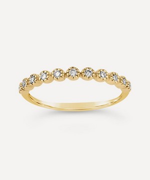 Dinny Hall - 14ct Gold Diamond Forget Me Not Half Eternity Ring image number 0
