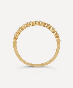 Dinny Hall - 14ct Gold Diamond Forget Me Not Half Eternity Ring image number 3