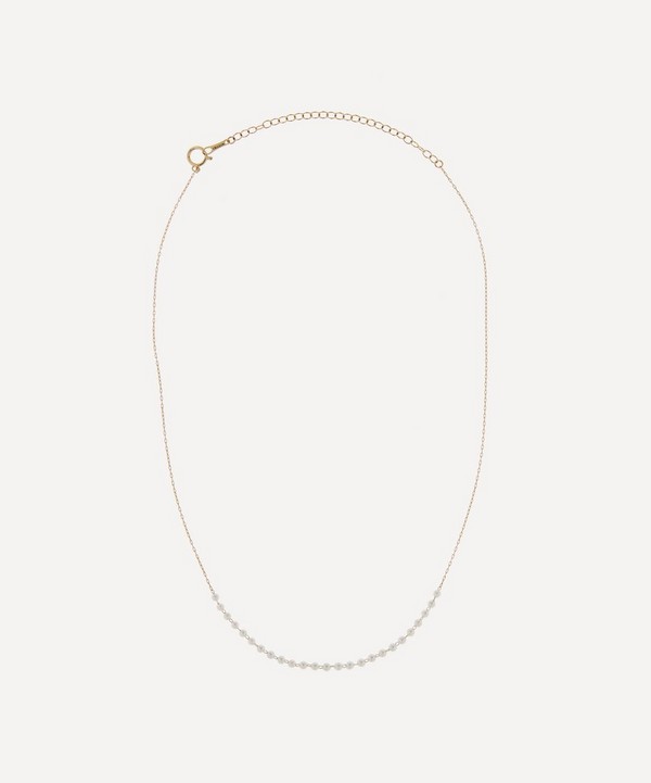 Mizuki - 14ct Gold Centred Baby Pearl Necklace image number null
