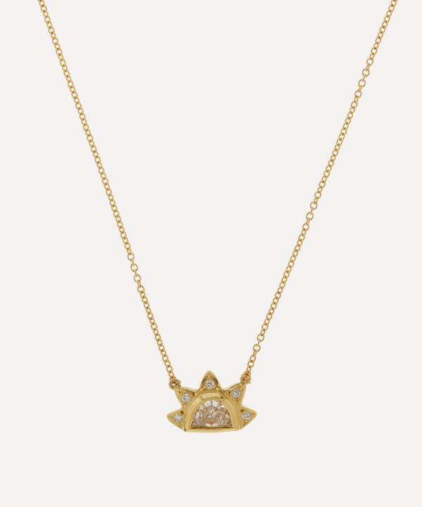 Brooke Gregson - 18ct Gold Diamond Sunbeam Pendant Necklace image number 0