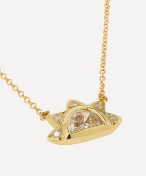 Brooke Gregson - 18ct Gold Diamond Sunbeam Pendant Necklace image number 3