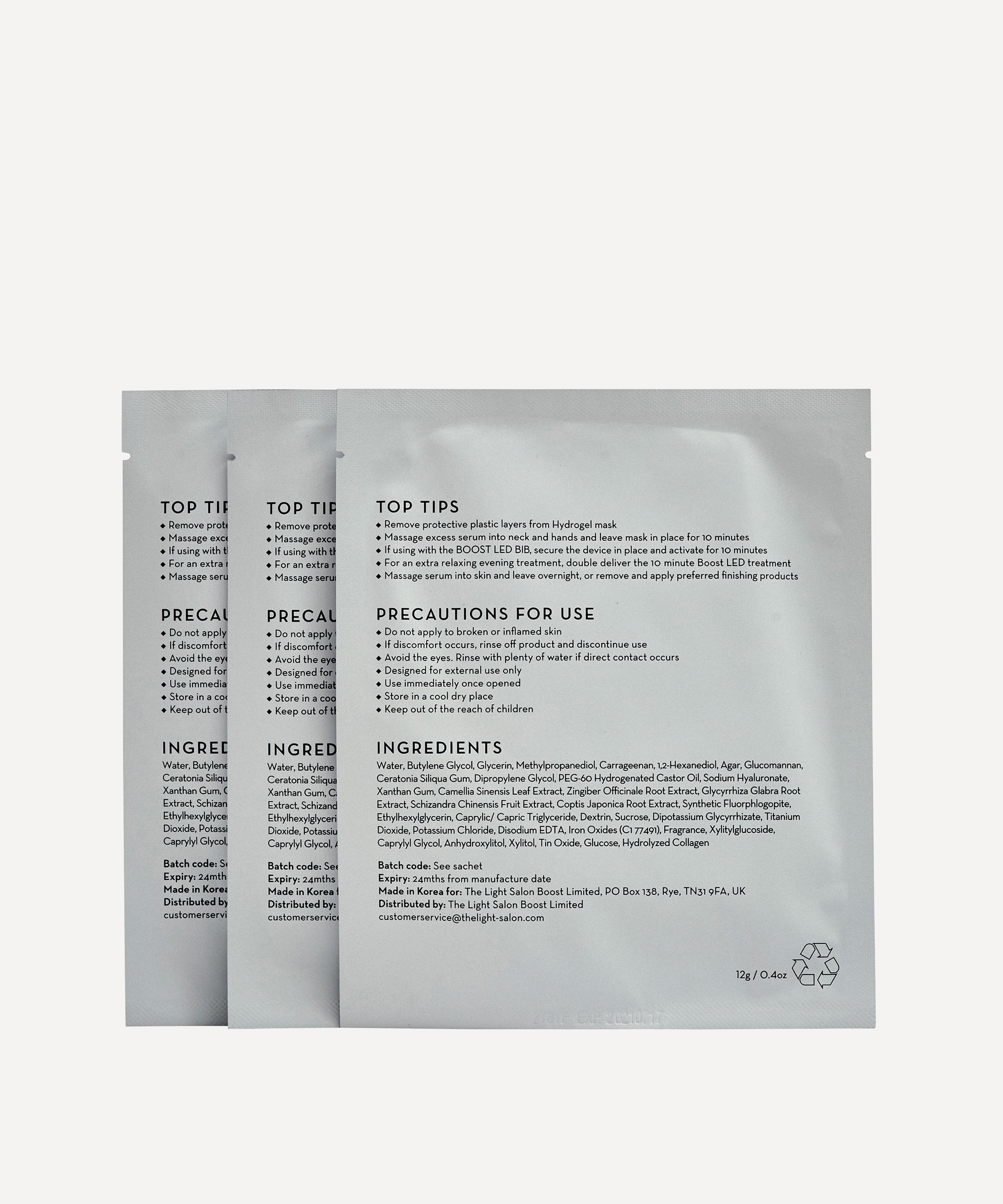 The Light Salon - Boost Hydrogel Décolletage Mask 3 Pack image number 3