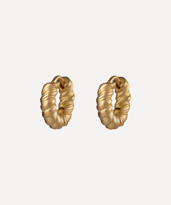 ANNI LU - Gold-Plated Cable Hoop Earrings