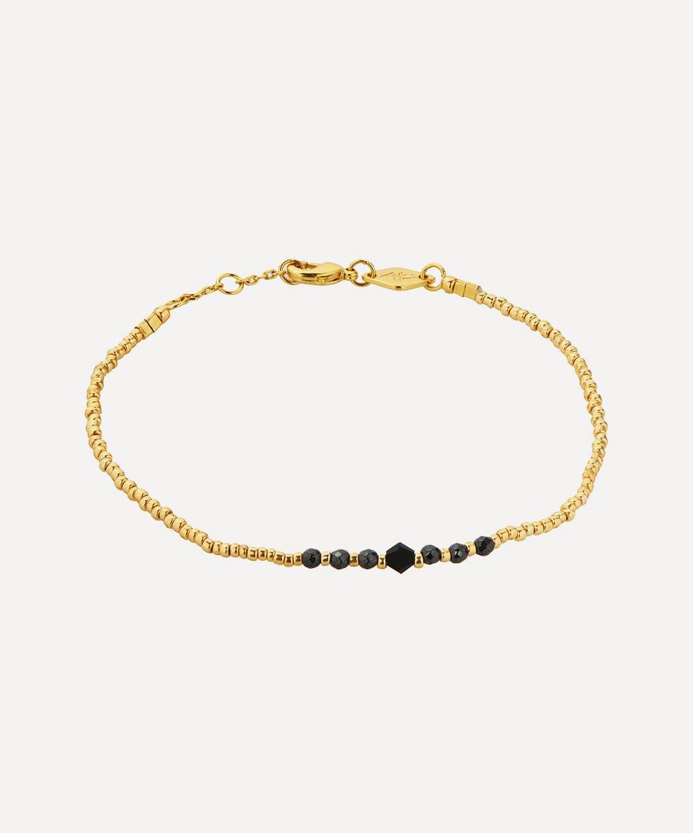 ANNI LU - Gold-Plated Bead and Gem Bracelet