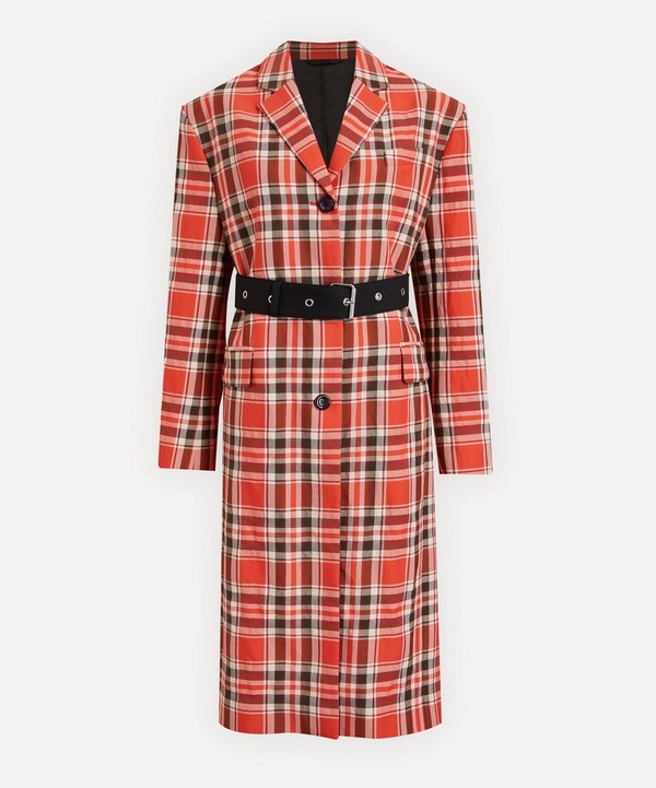 Acne Studios - Belted Check Coat image number null