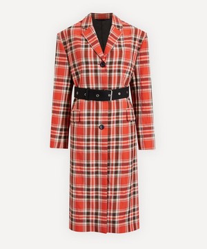 Acne Studios - Belted Check Coat image number 0
