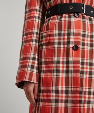 Acne Studios - Belted Check Coat image number 4