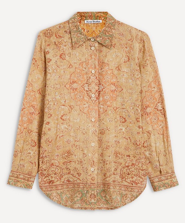 Acne Studios - Printed Cotton-Gauze Shirt image number null