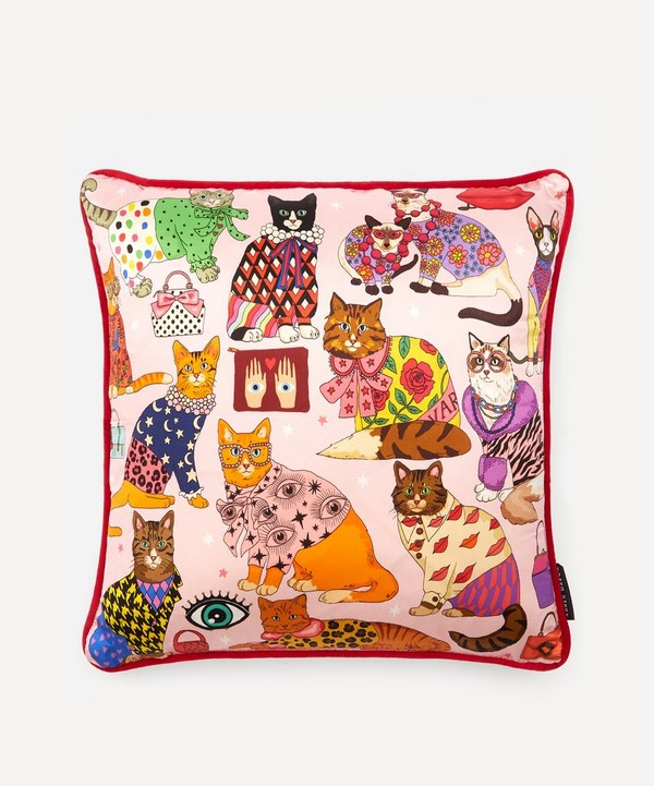 Karen Mabon - Fashion Cats Cushion image number null