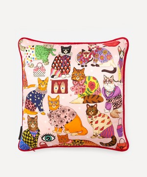 Karen Mabon - Fashion Cats Cushion image number 1