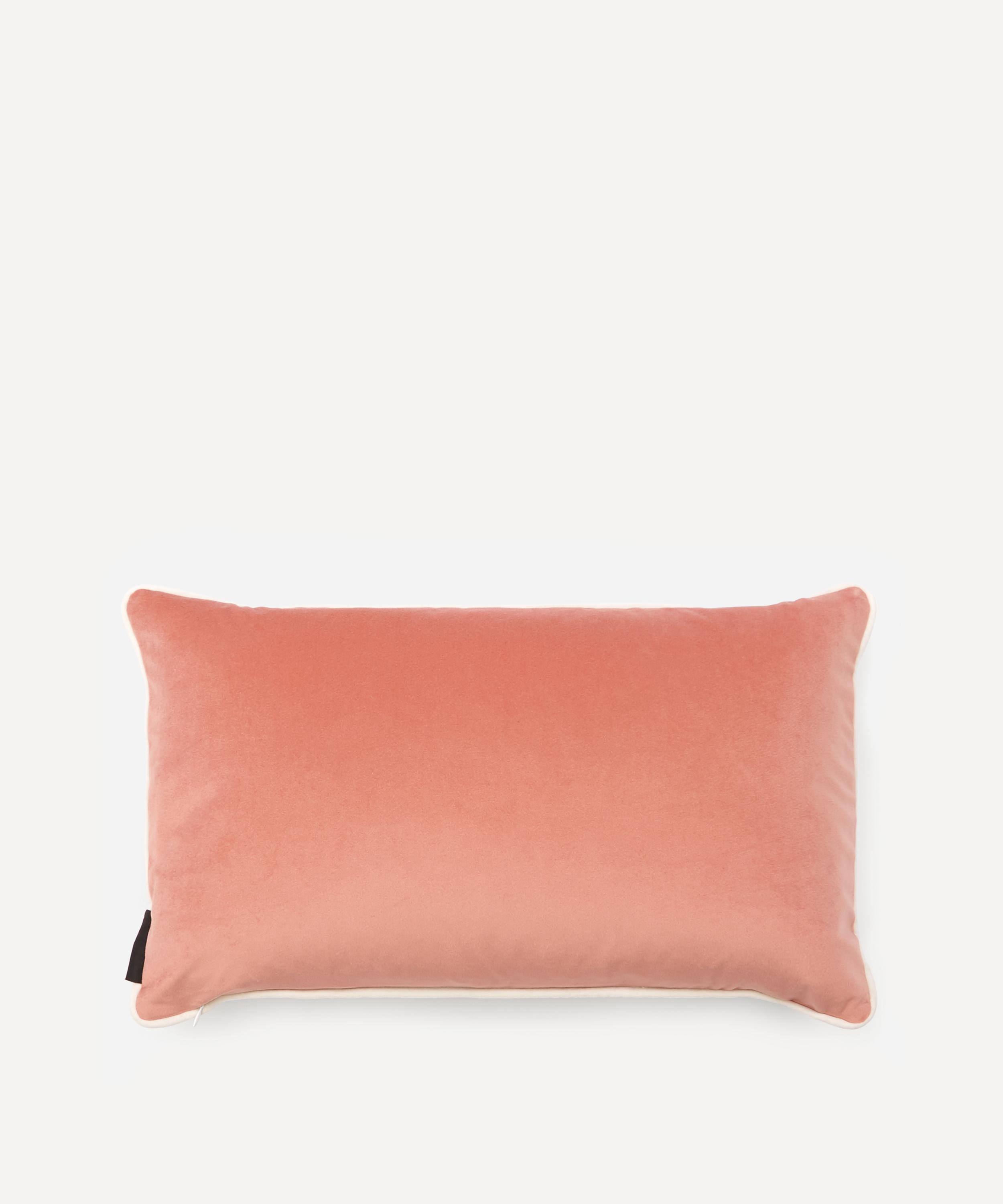 Karen Mabon - Mute Swan Velvet Bolster Cushion image number 1