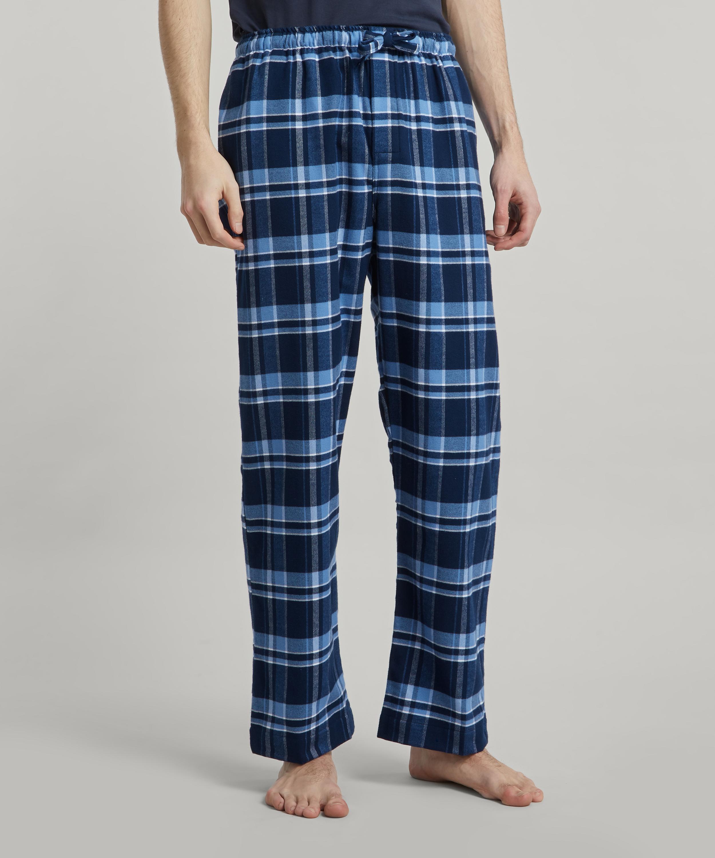 Derek Rose Kelburn Brushed Checked Pyjama Bottoms Liberty