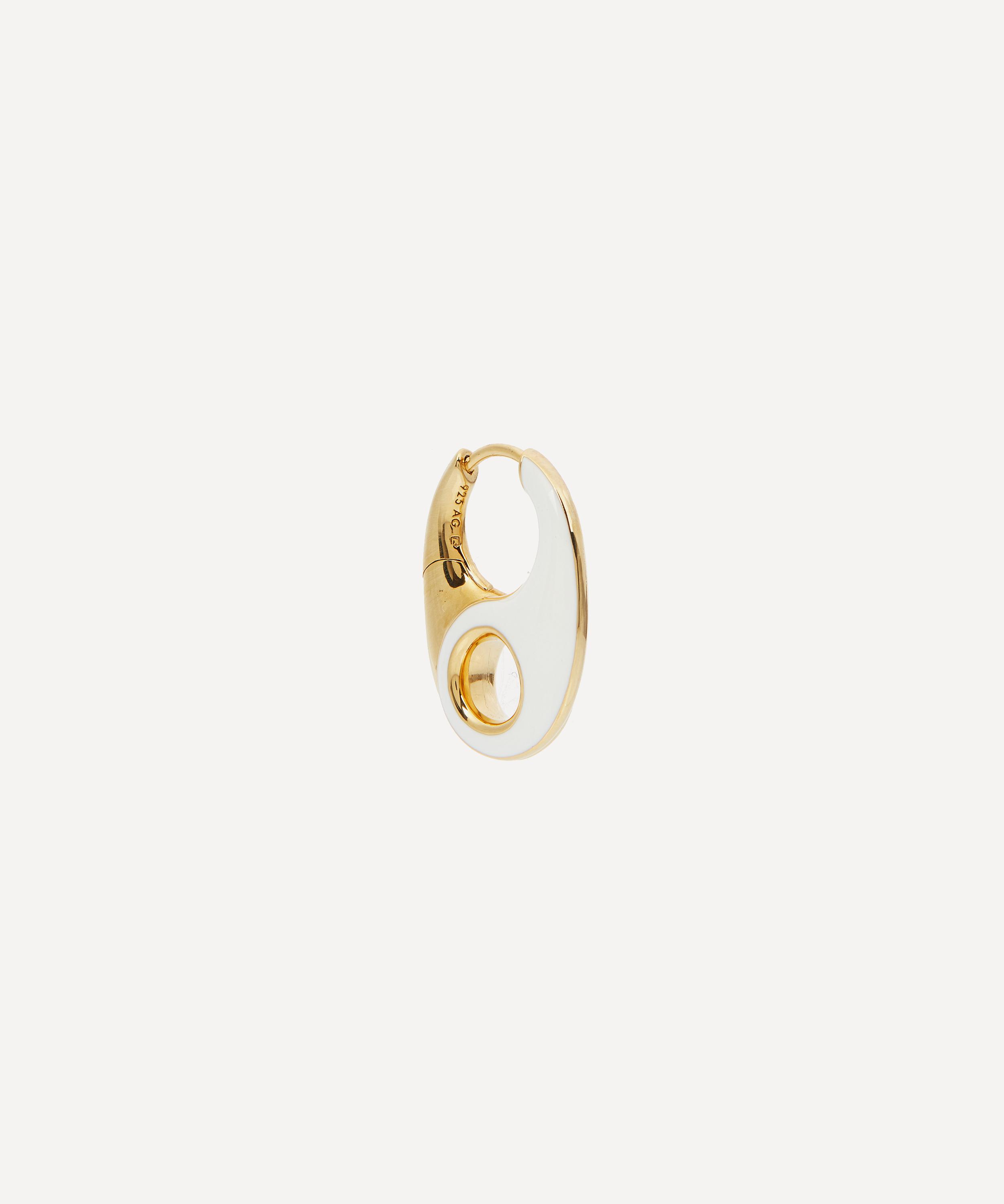 Maria Black - Gold-Plated Vogue White Resin Single Earring Right image number 0